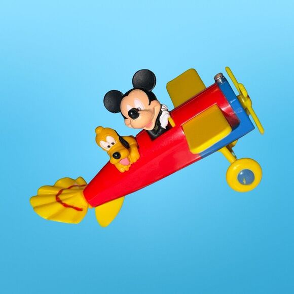 Mickey Mouse Pluto Plastic Airplane Cake Topper 3” B14 - Picture 9 of 9